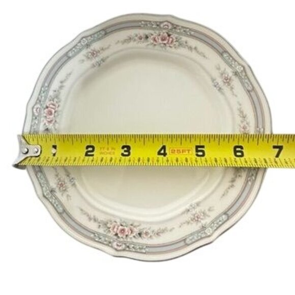 Noritake Ivory China Rothschild 7293 Plates Set Of 3 Floral Design Mint - Picture 7 of 8